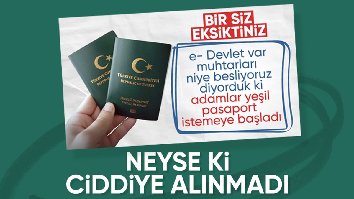 Süleyman Soylu’dan muhtarları üzecek yeşil pasaport açıklaması