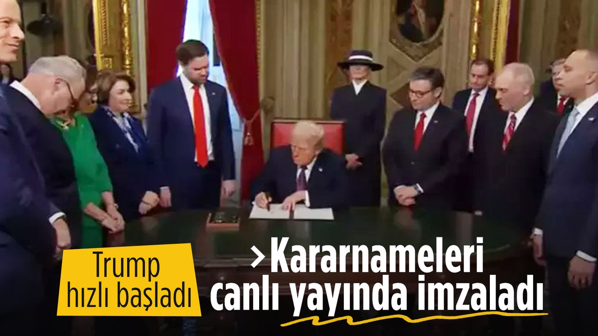 Donald Trump ilk kararnamelerini canlı yayında imzaladı